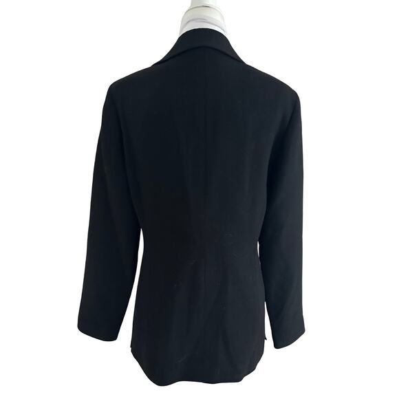 Oscar By Oscar De La Renta Black Wool Zipper Coat/ Jacket - Picture 3 of 11